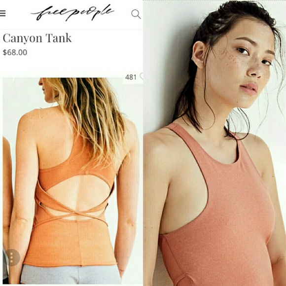 Free people canyon tank top FP movement peach XS - Picture 2 of 7